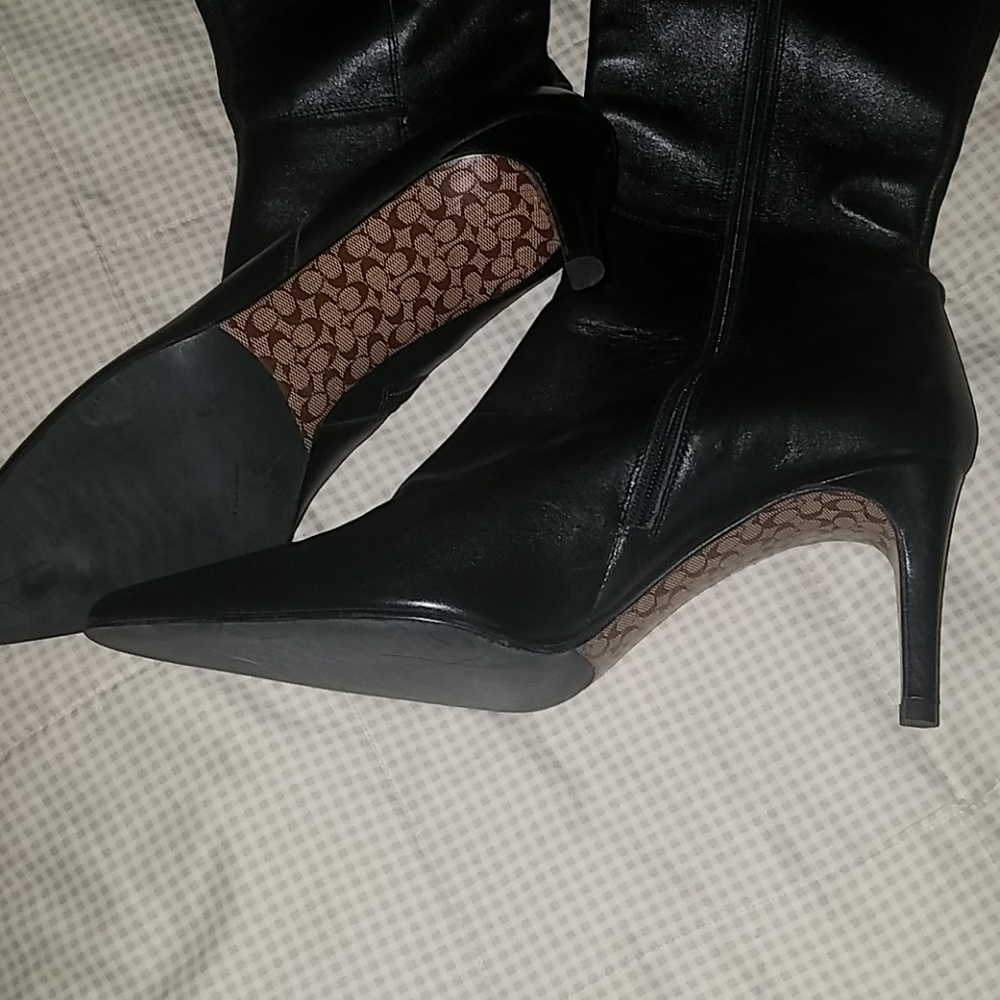 Women's Leather Coach Boots